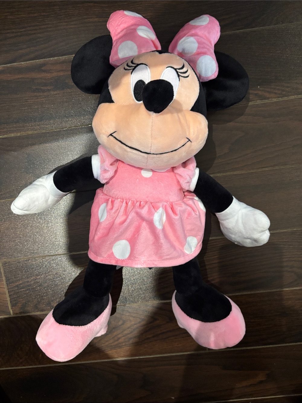 Disney Pink Polka Dot Minnie Mouse Plush Toy like new